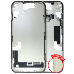 Mid-Frame Housing  W/ Small Parts For iPhone 15 (US Version) (Used OEM Pull: Grade B) (Yellow)