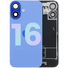 Back Glass w/ MagSafe Magnet & NFC & Flashlight Flex For iPhone 16 (Service Pack)  (Ultramarine)