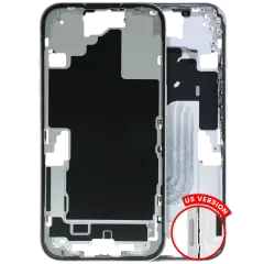 Mid-Frame Housing  W/ Small Parts For iPhone 16 (US Version) (Used OEM Pull: Grade C) (White)