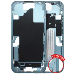 Mid-Frame Housing  W/ Small Parts For iPhone 16 (US Version) (Used OEM Pull: Grade B) (Teal)