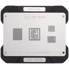 M.Y Board Transfer Reballing Stencil (A14) & Middle Layer Frame Reballing Platform For iPhone 12 / 12 Pro / 12 Pro Max (YCS)