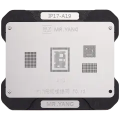 M.Y Board Transfer Reballing Stencil (A19) & Middle Layer Frame Reballing Platform For iPhone 17 Series (YCS)