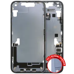 Mid-Frame Housing  W/ Charging Port Flex & Small Parts  For iPhone 14 Plus (EU / Global Version) (Used OEM Pull: Grade A) (Blue)