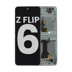 Inner OLED Assembly With Frame For Samsung Galaxy Z Flip 6 5G (US &amp; International) (Used OEM Pull : Grade A) (Mint)