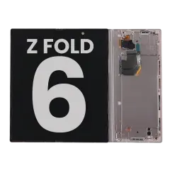 Inner OLED Assembly With Frame For Samsung Galaxy Z Fold 6 5G (US & International) (Used OEM Pull: Grade A) (Pink)