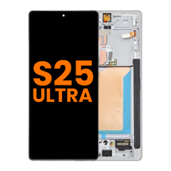 OLED Assembly With Frame For Samsung Galaxy S25 Ultra 5G (Blemish : Grade C) (US & International Version) (Titanium White Silver)