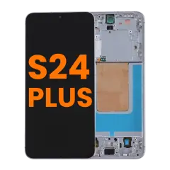 OLED Assembly With Frame For Samsung Galaxy S24 Plus  (Blemish : Grade D) (US & International Version) (Marble Gray)