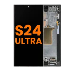 OLED Assembly With Frame For Samsung Galaxy S24 Ultra (Blemish: Grade C) (Titanium Gray)