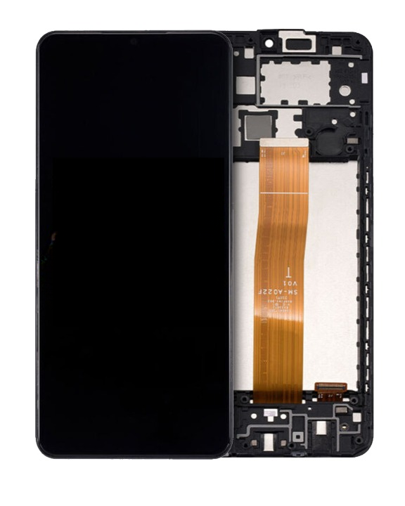 LCD Assembly | for: Samsung Galaxy A02 (A022 / 2020) | OEM | with: Frame