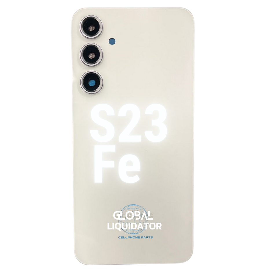 Samsung Galaxy S23 FE Back Glass Cover With Camera Lens And Adhesive  White