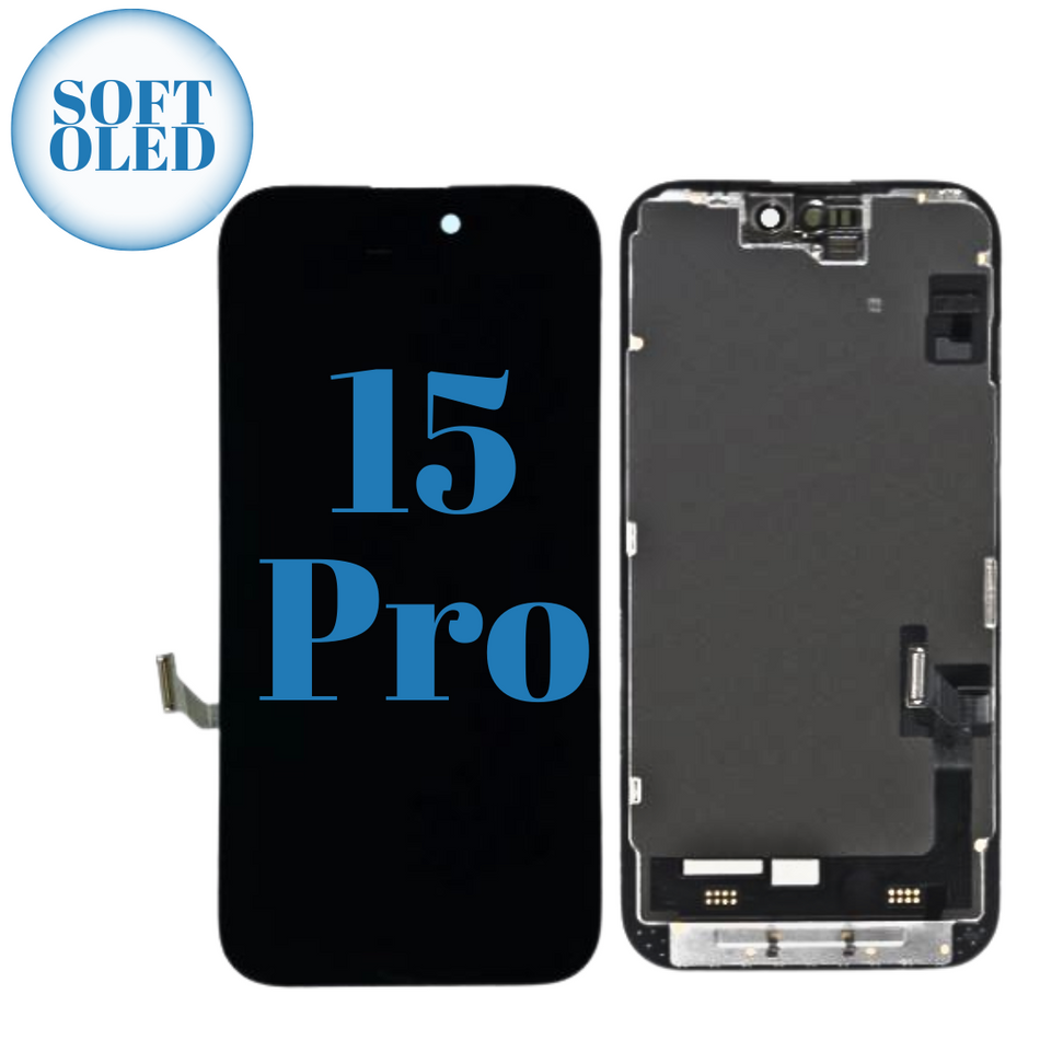 For iPhone 15 Pro LCD Screen Digitizer Display Assembly Soft Oled 120HZ